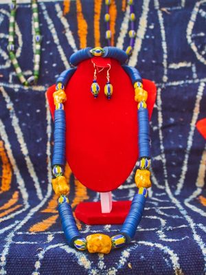 Collier & Boucles D'Oreilles Énergie Bleu-Soleil